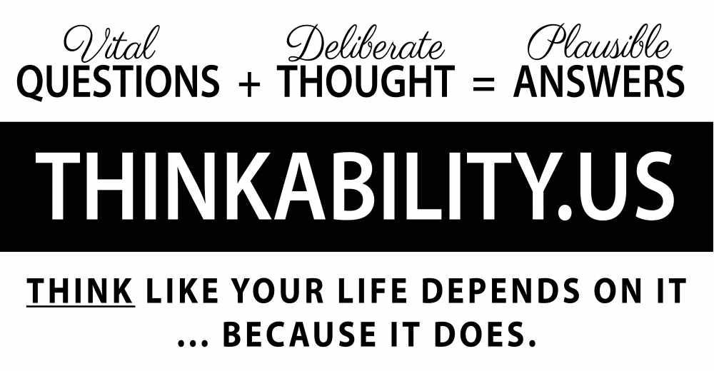 Vital Questions + Deliberate Thought = Plausible Answers Vital Questions + Deliberate Thought = Plausible Answers